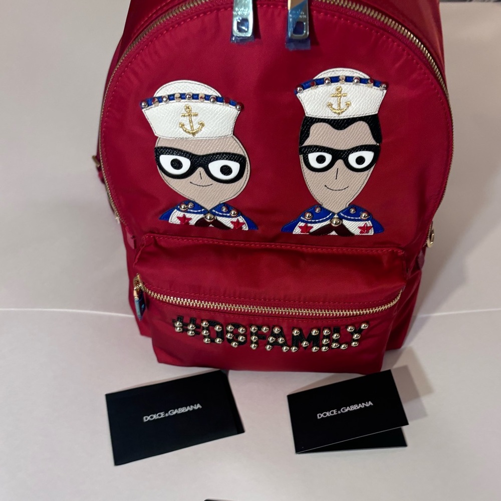 NWT $1673 Leather -Nylon Dolce & Gabbana Vulcano Women’s  Backpack - Picture 15 of 16